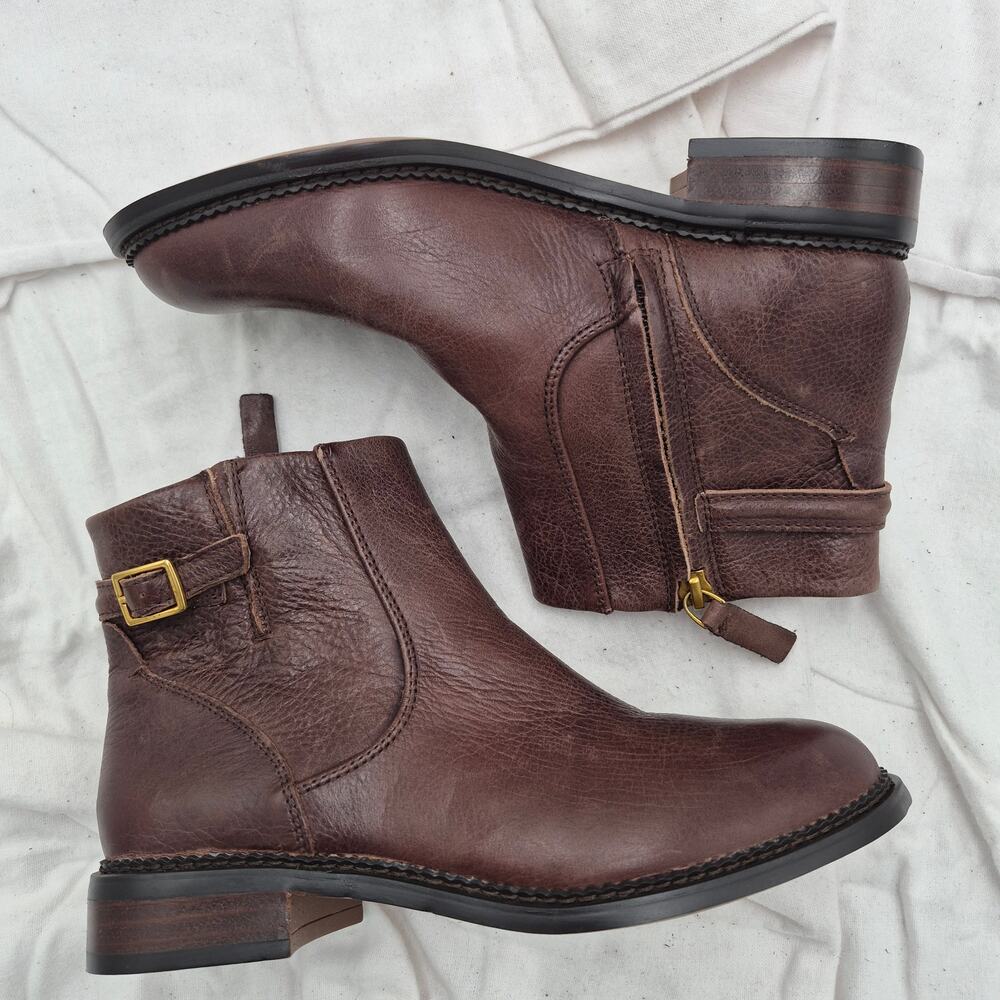 NEW Franco Sarto Women's Hansa ankle bootie Brown leather size 6M
